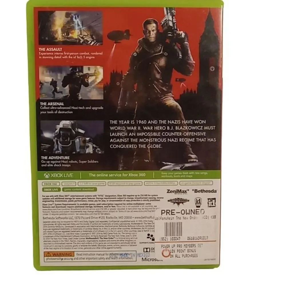Wolfenstein The New Order for Xbox 360‎